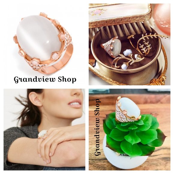 BaubleBar x Olivia Palermo Rose Gold Corona Ring